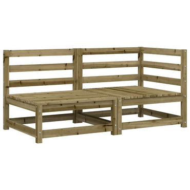 vidaXL Canapé de jardin à 2 places en pin imprégné