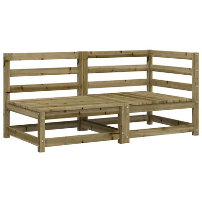 vidaXL Canapé de jardin à 2 places en pin imprégné