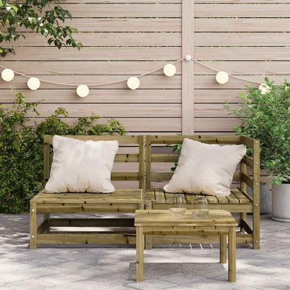vidaXL Canapé de jardin à 2 places en pin imprégné