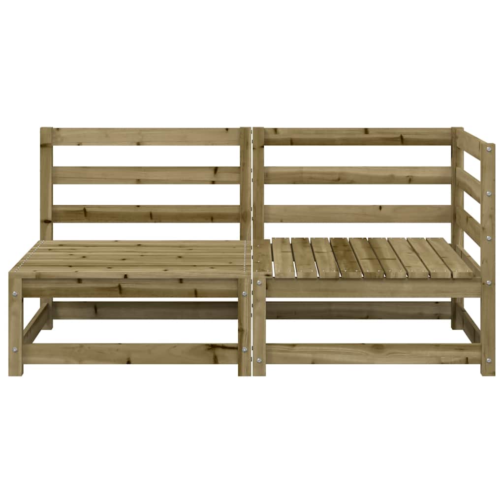 vidaXL Canapé de jardin à 2 places en pin imprégné