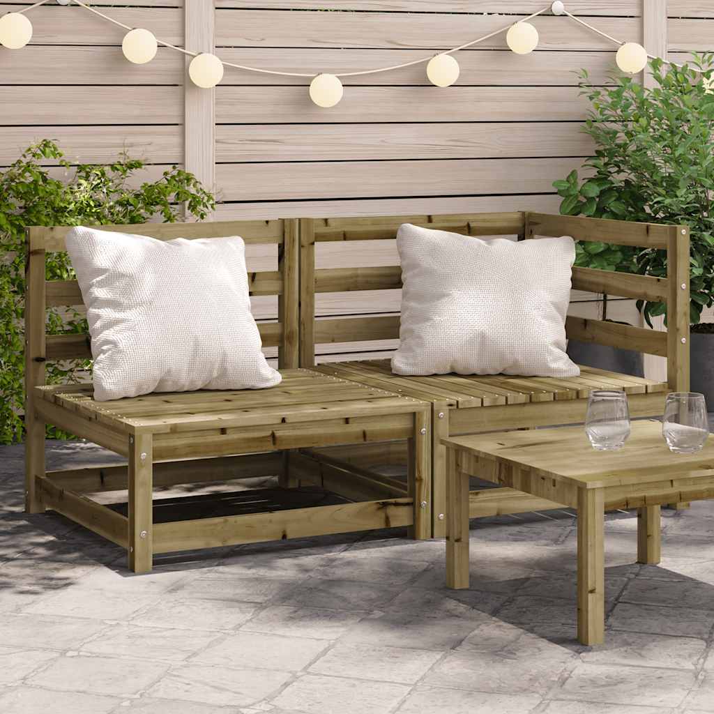 vidaXL Canapé de jardin à 2 places en pin imprégné
