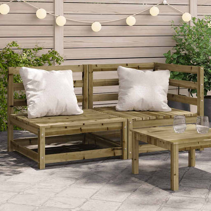 vidaXL Canapé de jardin à 2 places en pin imprégné