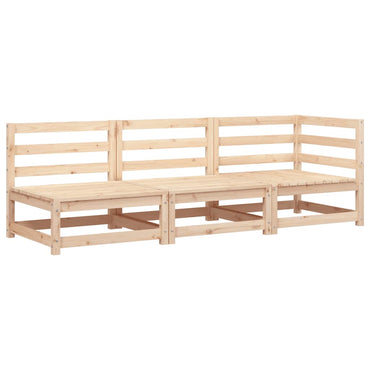 vidaXL Canapé de jardin 3 places en bois de pin massif