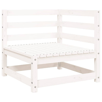 vidaXL Canapé de jardin 3 places blanc en pin massif