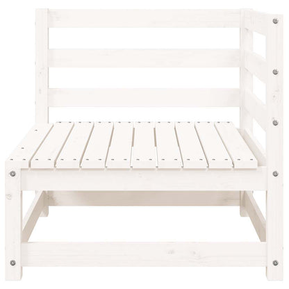 vidaXL Canapé de jardin 3 places blanc en pin massif