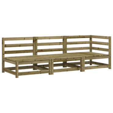 vidaXL Canapé de jardin 3 places en pin imprégné
