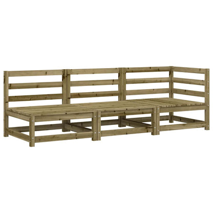 vidaXL Canapé de jardin 3 places en pin imprégné