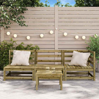 vidaXL Canapé de jardin 3 places en pin imprégné