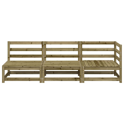 vidaXL Canapé de jardin 3 places en pin imprégné