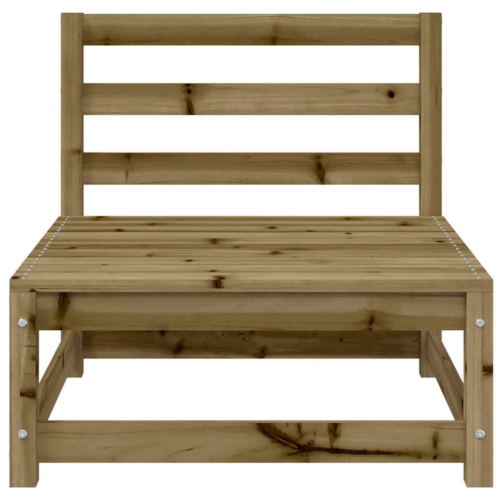 vidaXL Canapé de jardin 3 places en pin imprégné