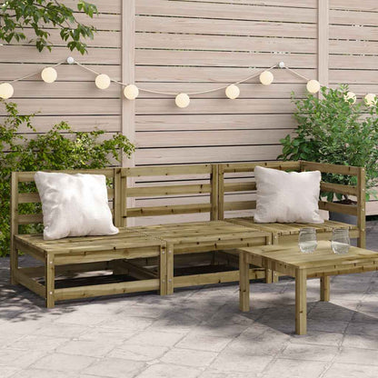 vidaXL Canapé de jardin 3 places en pin imprégné