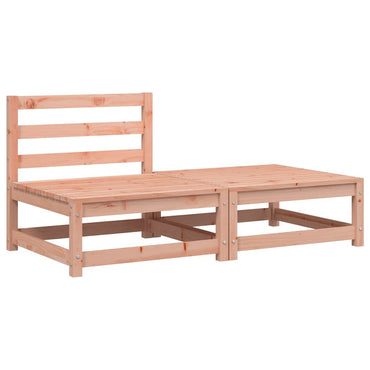 vidaXL Canapé de jardin sans accoudoirs avec pouf Bois de Douglas massif