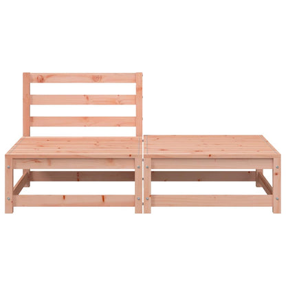 vidaXL Canapé de jardin sans accoudoirs avec pouf Bois de Douglas massif
