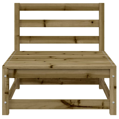vidaXL Canapé de jardin sans accoudoirs avec pouf Bois de pin imprégné