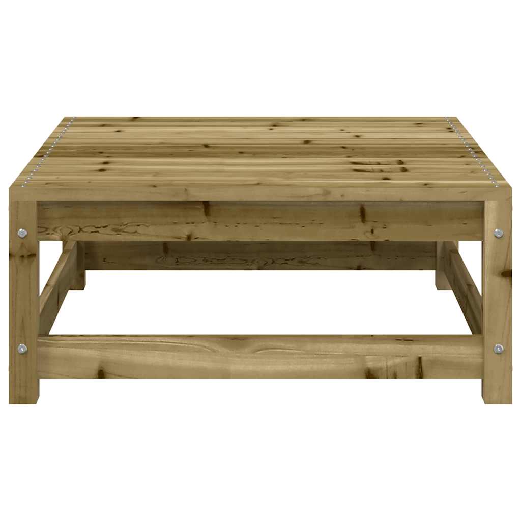 vidaXL Canapé de jardin sans accoudoirs avec pouf Bois de pin imprégné