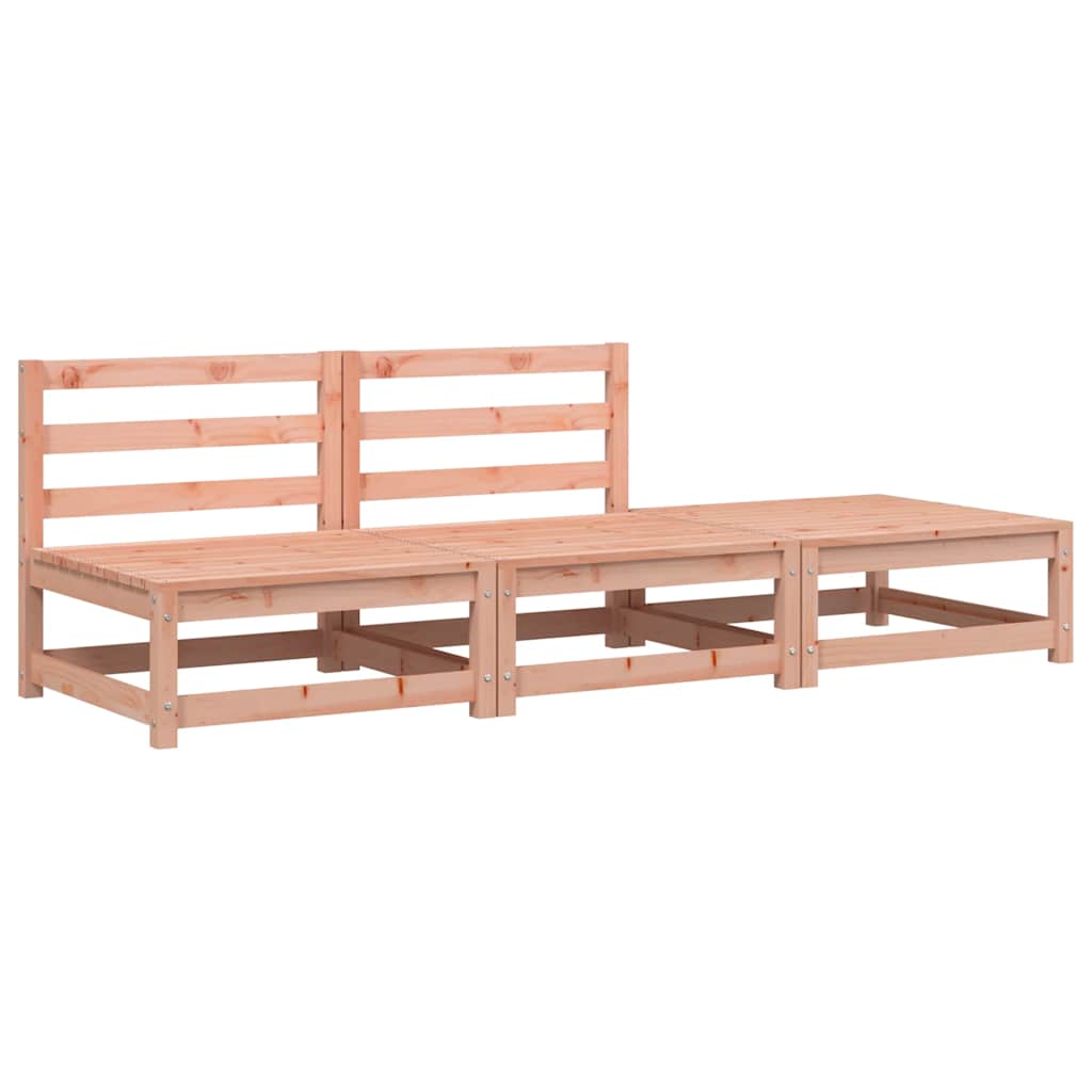 vidaXL Canapé de jardin sans accoudoirs avec pouf Bois de douglas massif