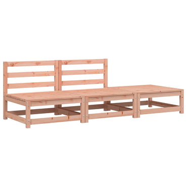 vidaXL Canapé de jardin sans accoudoirs avec pouf Bois de douglas massif