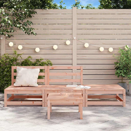 vidaXL Canapé de jardin sans accoudoirs avec pouf Bois de douglas massif