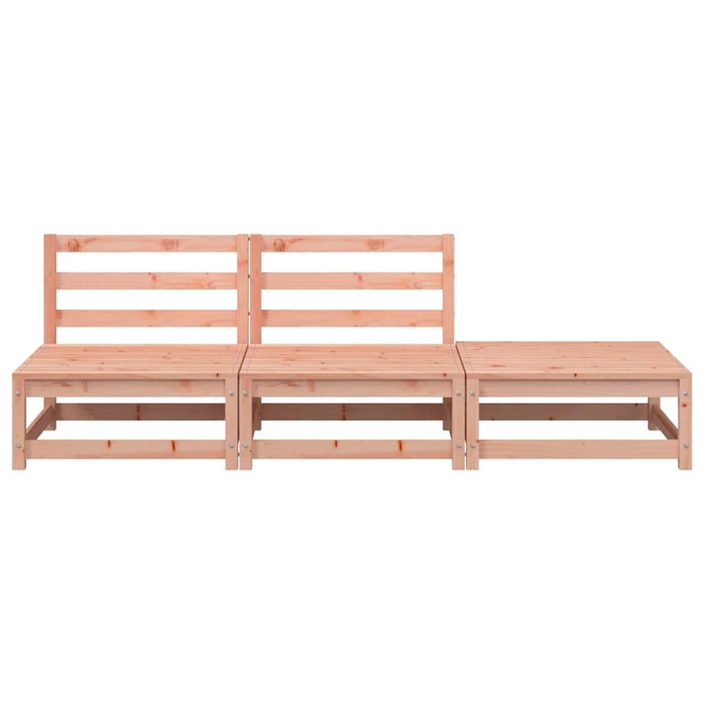 vidaXL Canapé de jardin sans accoudoirs avec pouf Bois de douglas massif