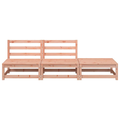 vidaXL Canapé de jardin sans accoudoirs avec pouf Bois de douglas massif