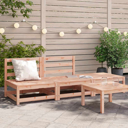 vidaXL Canapé de jardin sans accoudoirs avec pouf Bois de douglas massif