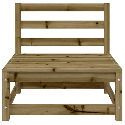 vidaXL Canapé de jardin sans accoudoirs avec pouf Bois de pin imprégné