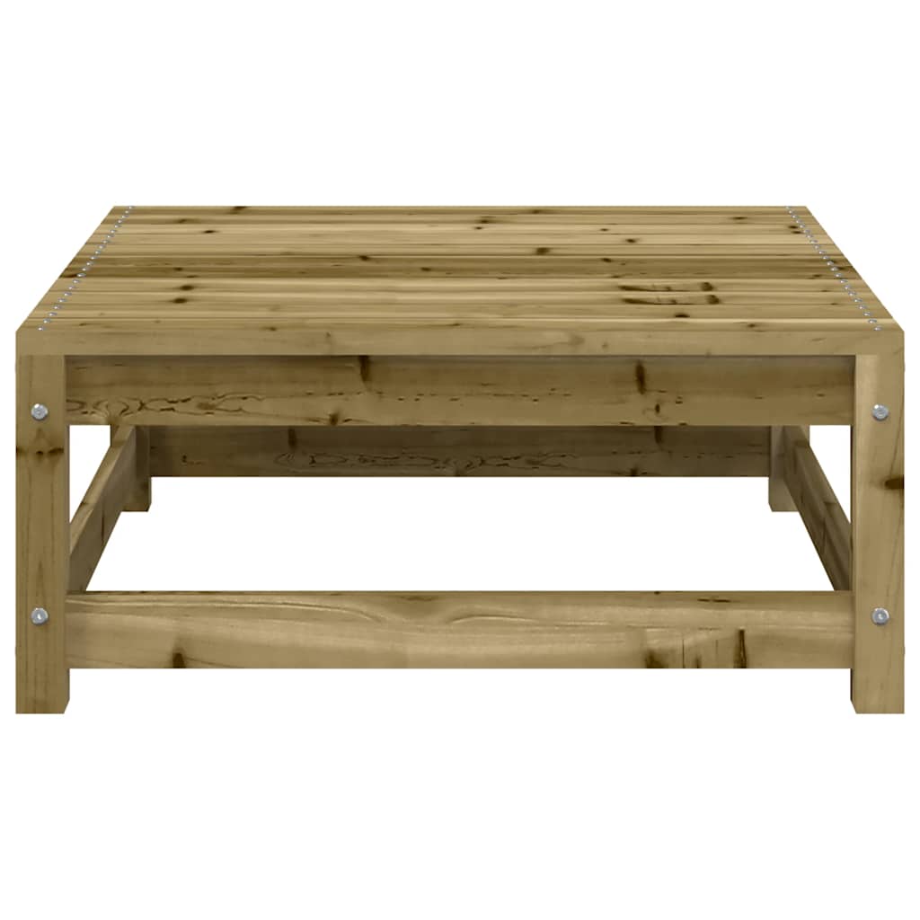 vidaXL Canapé de jardin sans accoudoirs avec pouf Bois de pin imprégné