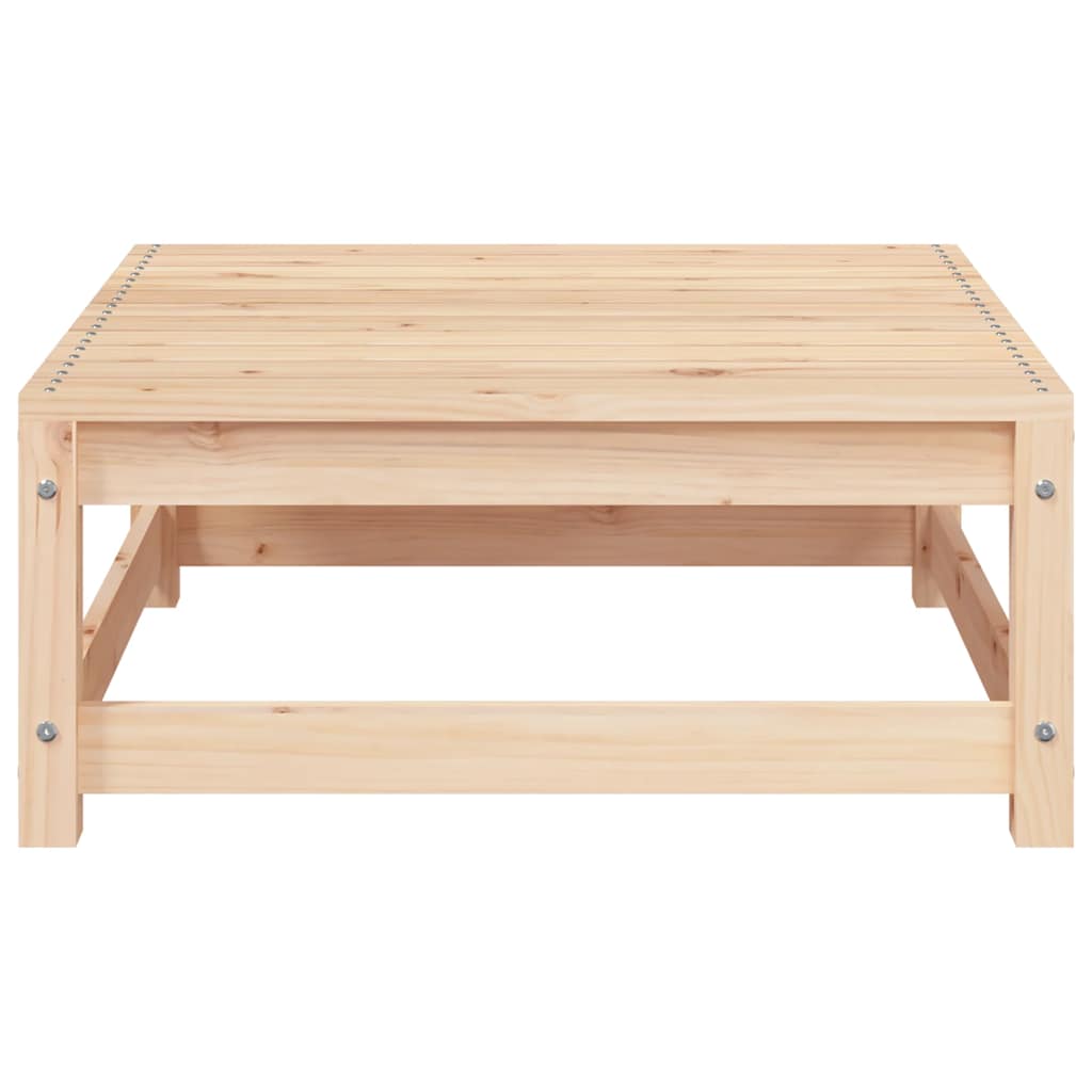 Gartensofa mit Fußhocker 2-Sitzer Massivholz Kiefer