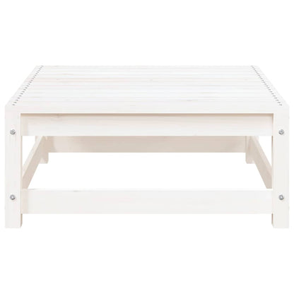 vidaXL Gartensofa mit Hocker 2-Sitzer Weiß Massivholz Kiefer