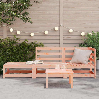 vidaXL Canapé de jardin 2 places avec repose-pieds Bois de douglas massif