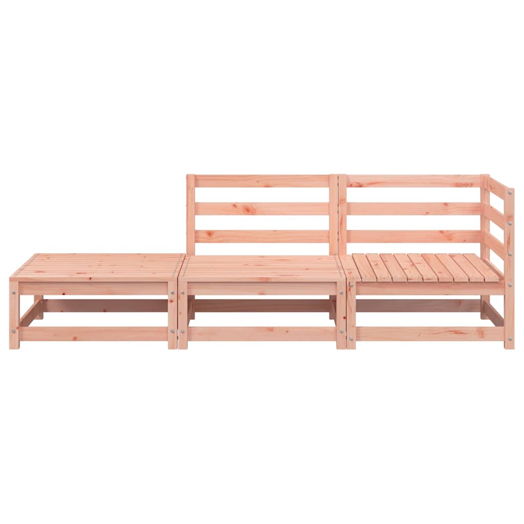 vidaXL Canapé de jardin 2 places avec repose-pieds Bois de douglas massif