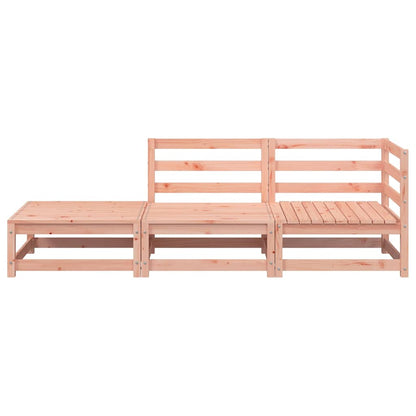 vidaXL Canapé de jardin 2 places avec repose-pieds Bois de douglas massif