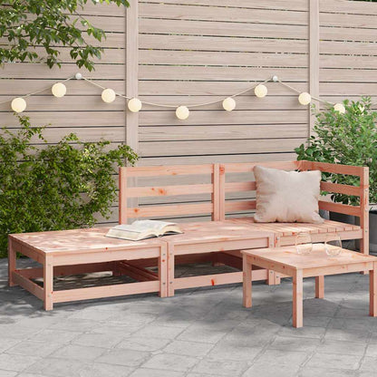vidaXL Canapé de jardin 2 places avec repose-pieds Bois de douglas massif
