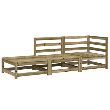 vidaXL Canapé de jardin 2 places avec repose-pieds Bois de pin imprégné