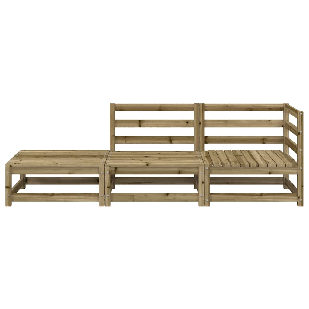vidaXL Canapé de jardin 2 places avec repose-pieds Bois de pin imprégné