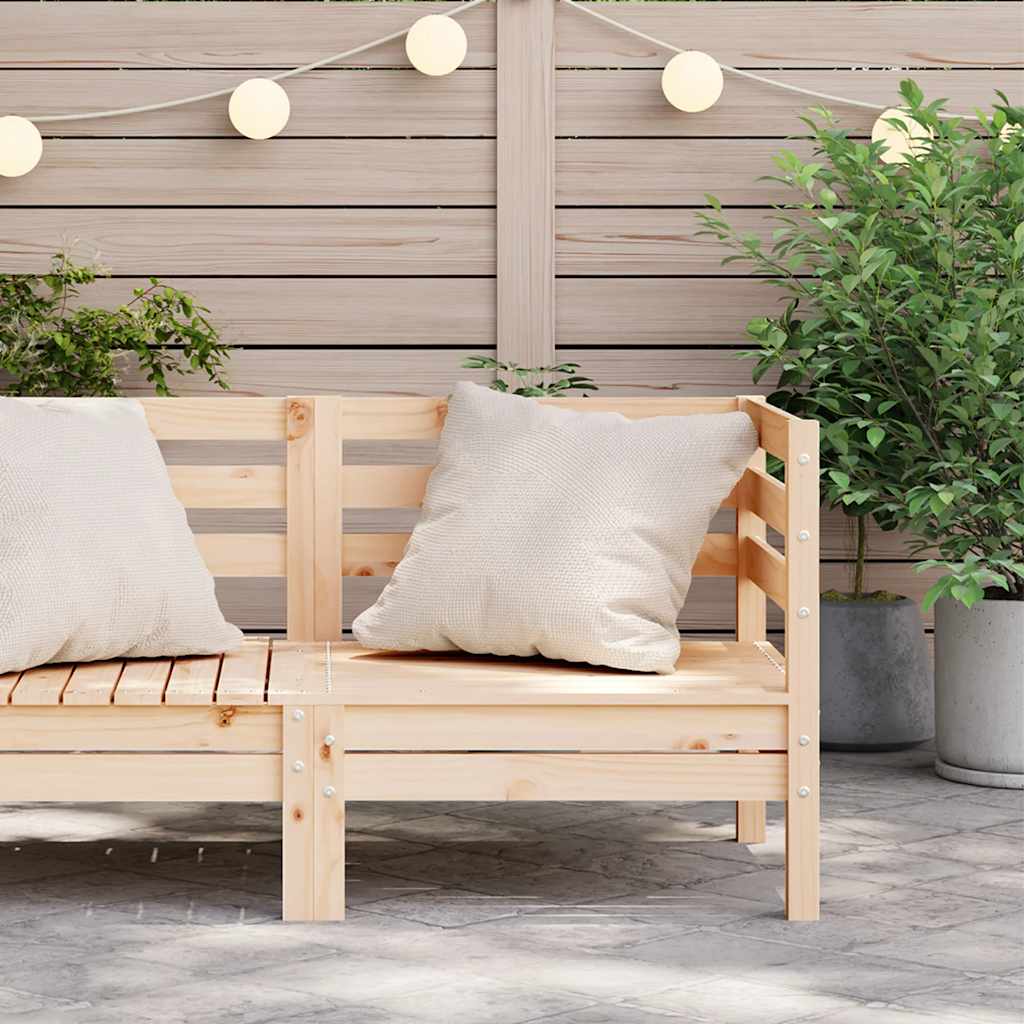 vidaXL Canapé d'angle de jardin en bois de pin massif