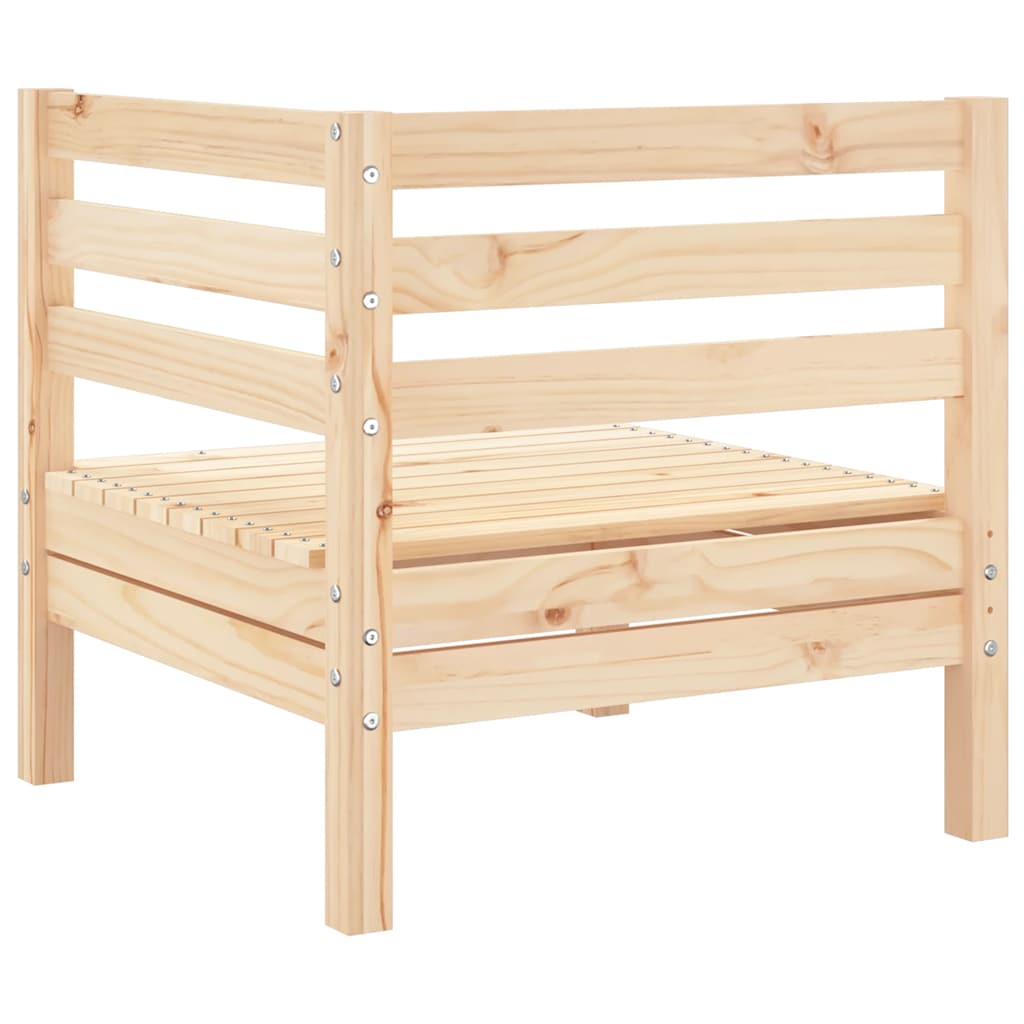 vidaXL Canapé d'angle de jardin en bois de pin massif