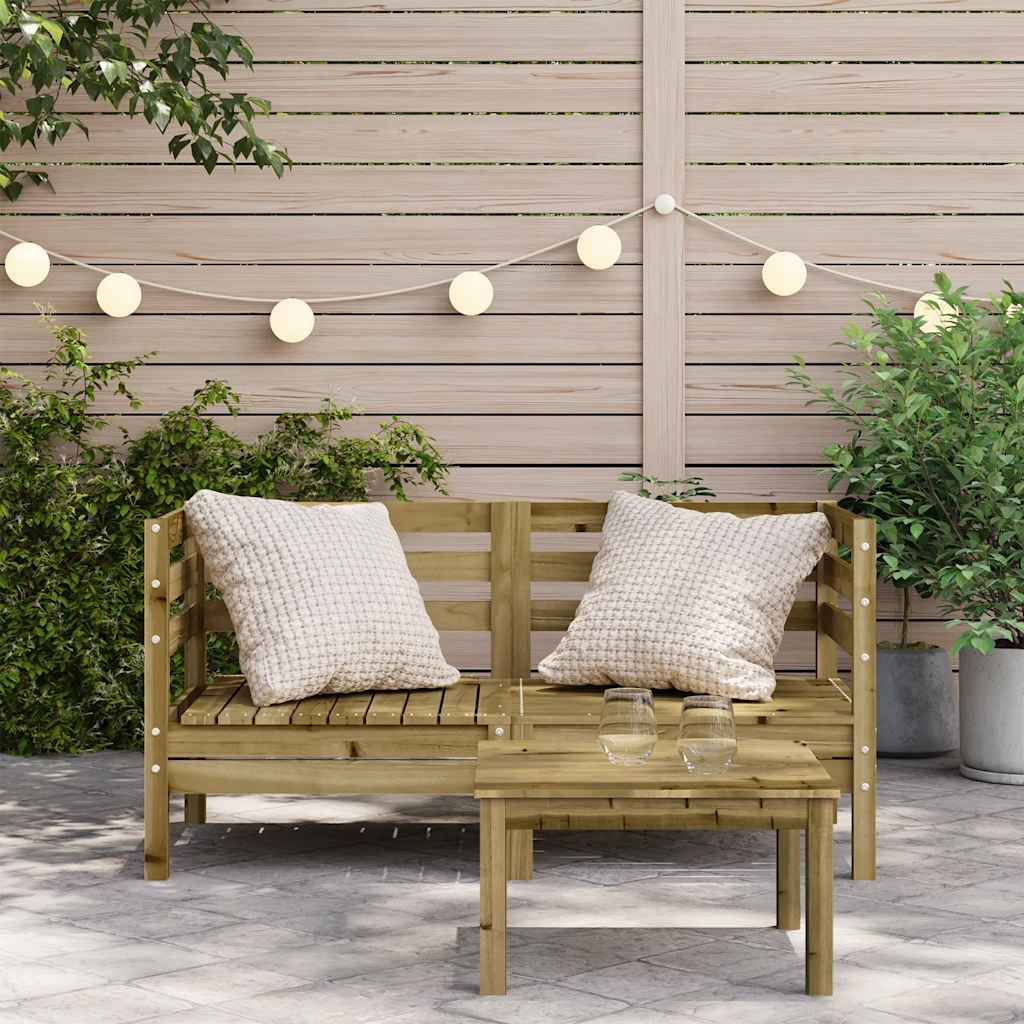 vidaXL Canapés d'angle de jardin 2 pcs Bois de pin imprégné