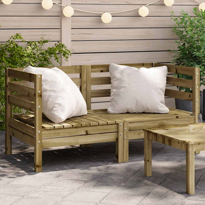 vidaXL Canapés d'angle de jardin 2 pcs Bois de pin imprégné