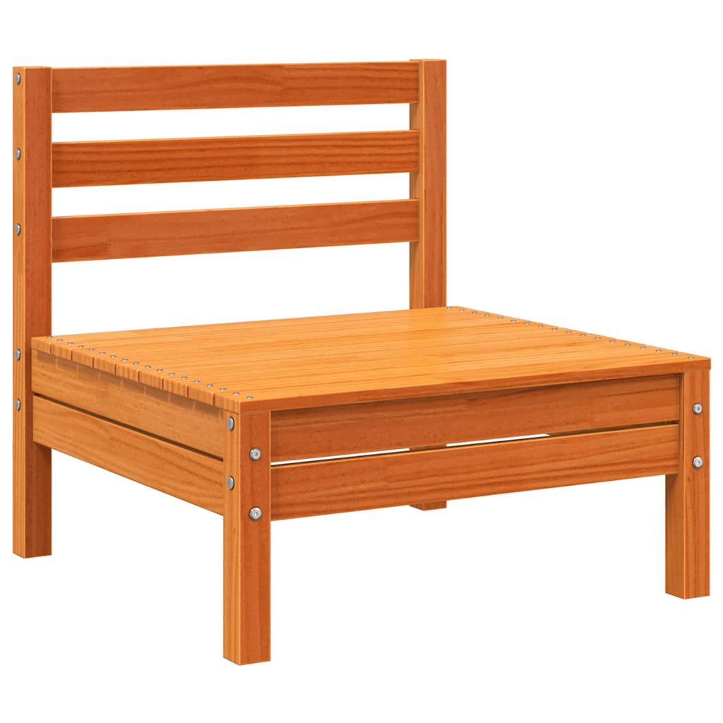 Canapés de jardin sans accoudoirs vidaXL 2 pcs Marron miel Bois de pin massif