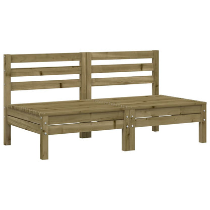 vidaXL Canapés de jardin sans accoudoirs 2 pcs Bois de pin imprégné