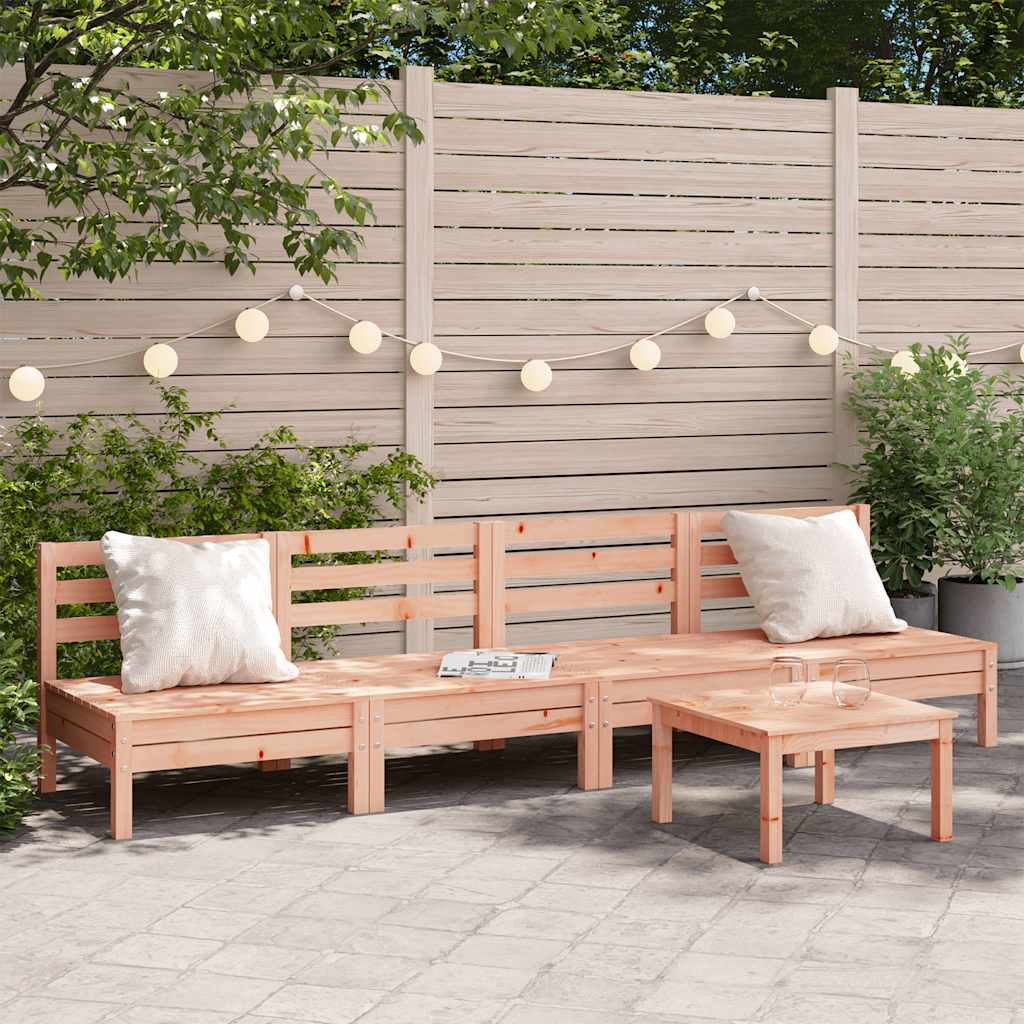 vidaXL Canapés de jardin sans accoudoirs 4 pcs Bois de Douglas massif