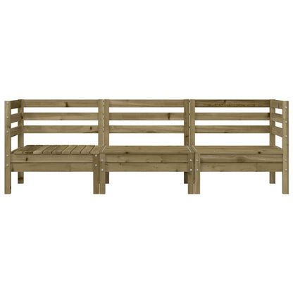 vidaXL Gartensofa 3-Sitzer Kiefernholz Imprägniert