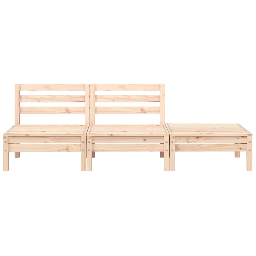 vidaXL Gartensofa 3-Sitzer Massivholz Kiefer