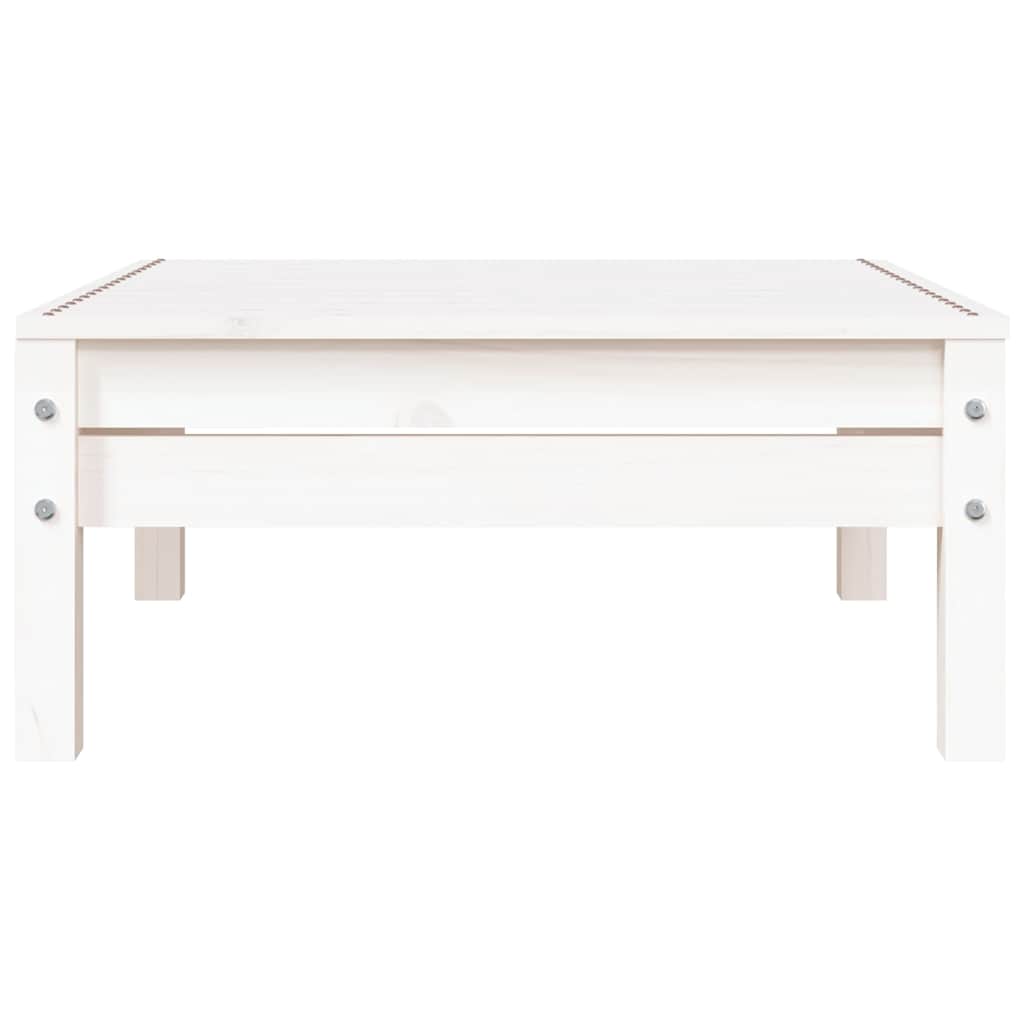 Gartensofa 3-Sitzer Weiß Massivholz Kiefer