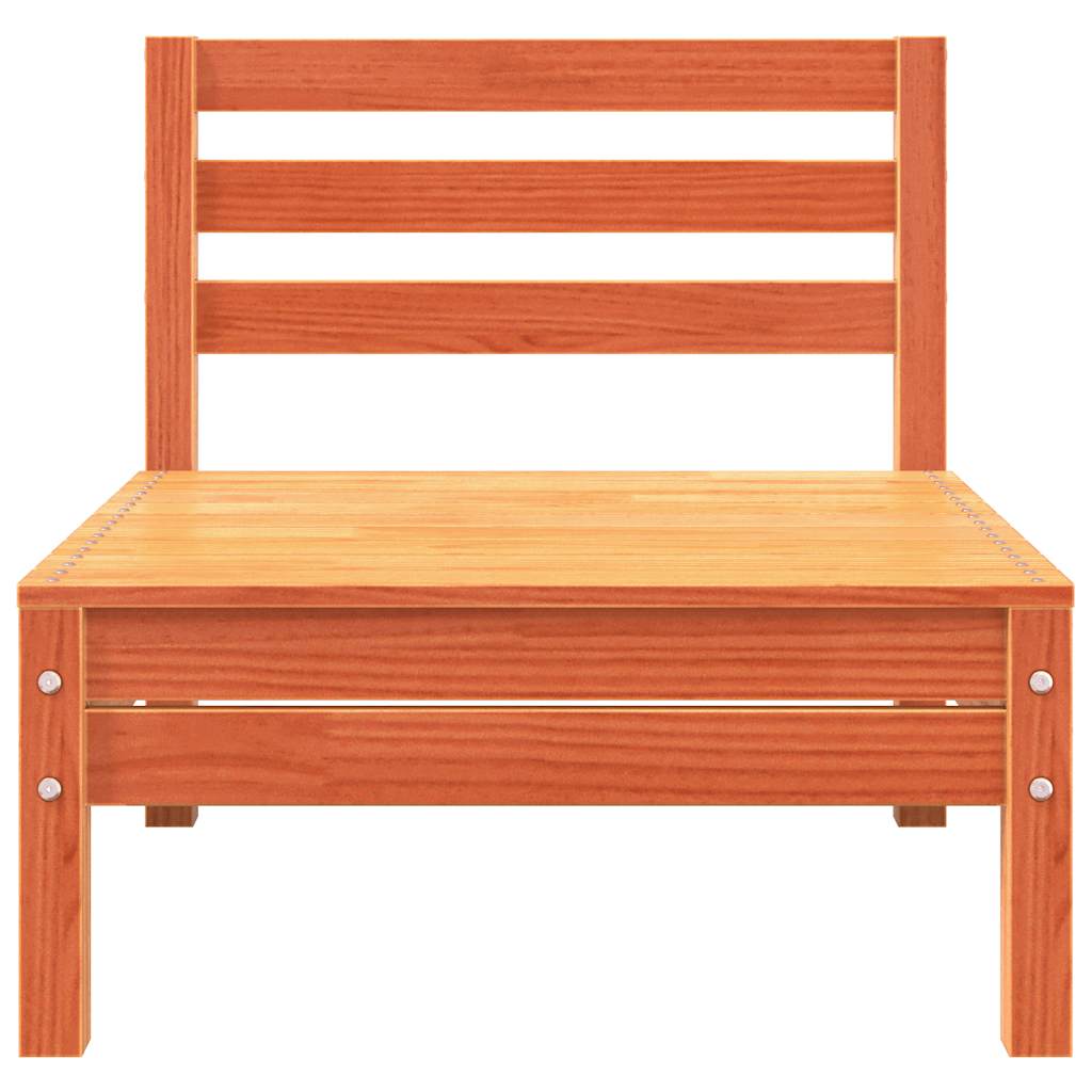 vidaXL Gartensofa 3-Sitzer Wachsbraun Massivholz Kiefer