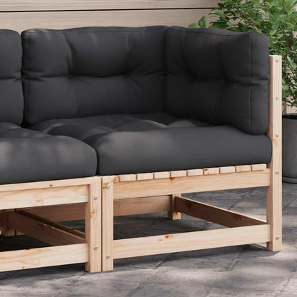 vidaXL Canapé d'angle de jardin avec coussins Bois de pin massif