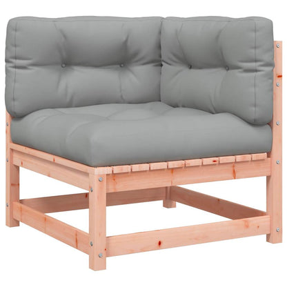 vidaXL Canapé d'angle de jardin avec coussins Bois de douglas massif