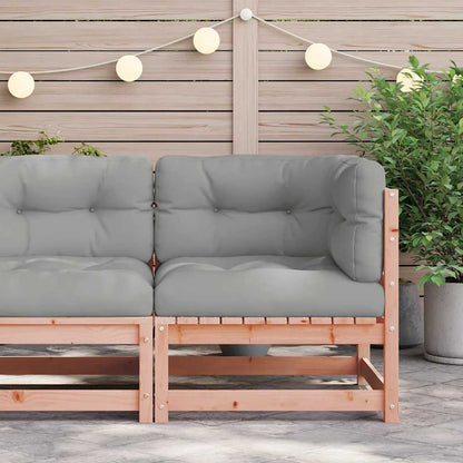 vidaXL Canapé d'angle de jardin avec coussins Bois de douglas massif