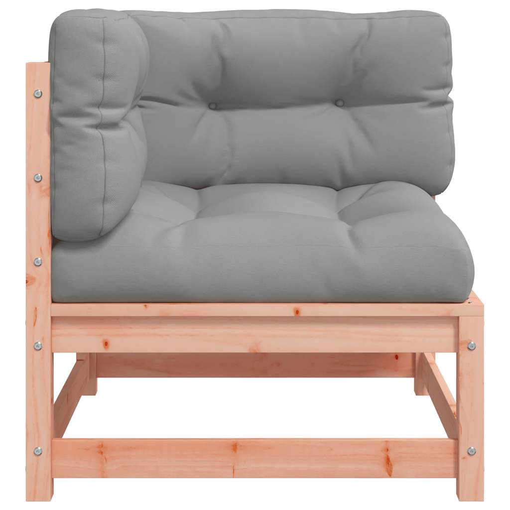 vidaXL Canapé d'angle de jardin avec coussins Bois de douglas massif